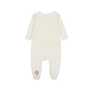 Mon Tresor Natures Print Footie, White